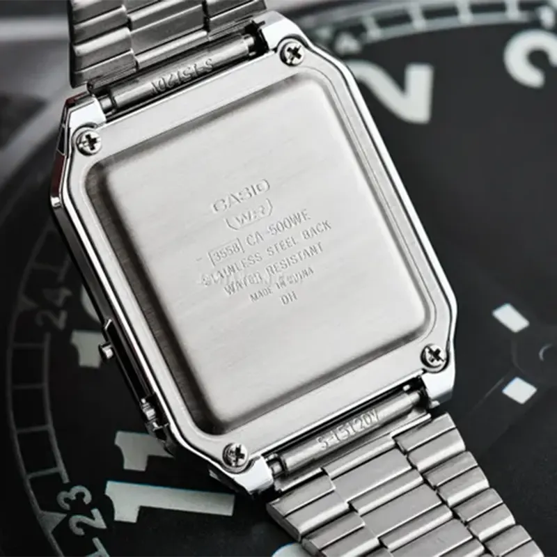 Casio Data Bank Red Dial Men's Watch- CA-500WE-4BDF